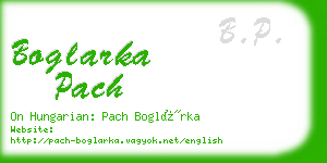 boglarka pach business card